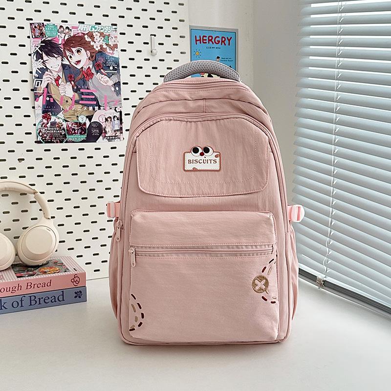 

Рюкзак высокой ценности, свежий и сладкий конфетный цвет, женский повседневный простой легкий рюкзак большой вместимости розовый