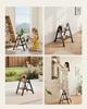 2 Step Ladder, Folding Step Stool with Wide Anti-Slip Pedal and Comfort Handgrip, Lightweight 150 kg Capacity Portable Aluminum Plant Support,