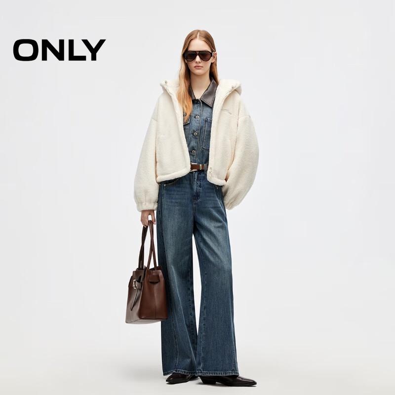 Only Women's 2025 Autumn Sporty Plush Hooded Padded Jacket