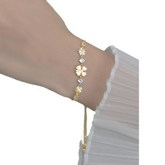 Lucky Four-Leaf Clover Bracelet - Unique High-End Women's Jewelry Gift