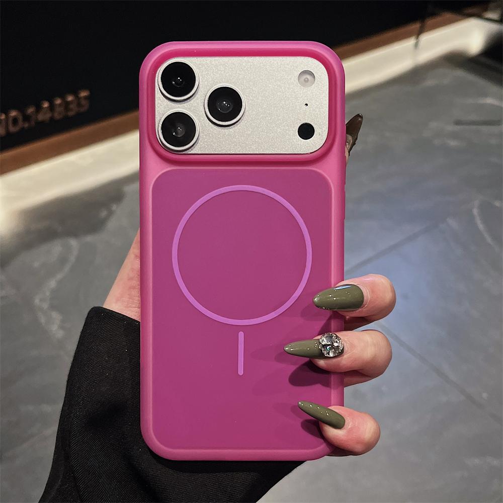 Jelly Silicone Magnetic Case For iPhone 17 Pro Max 16 15 Pro Matte Shockproof For Magsafe Wireless Charging Candy Colors Cover