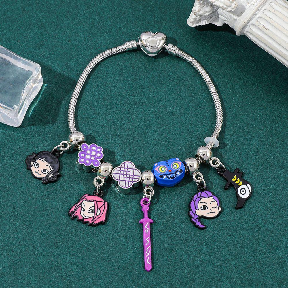 Fashion Anime K-POP: Witch Hunt Team Bracelet Fashion DIY Beaded Alloy Oil Drip Jewelry