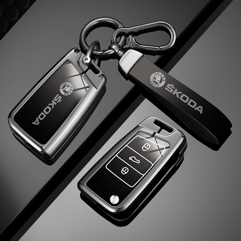 LAR3 For Skoda Octivia Superb Fabia 1 2 Octavia a7 RS Superb Rapid Yeti Karoq Vision Zinc Alloy Car Remote Key Fob Case Cover Shell