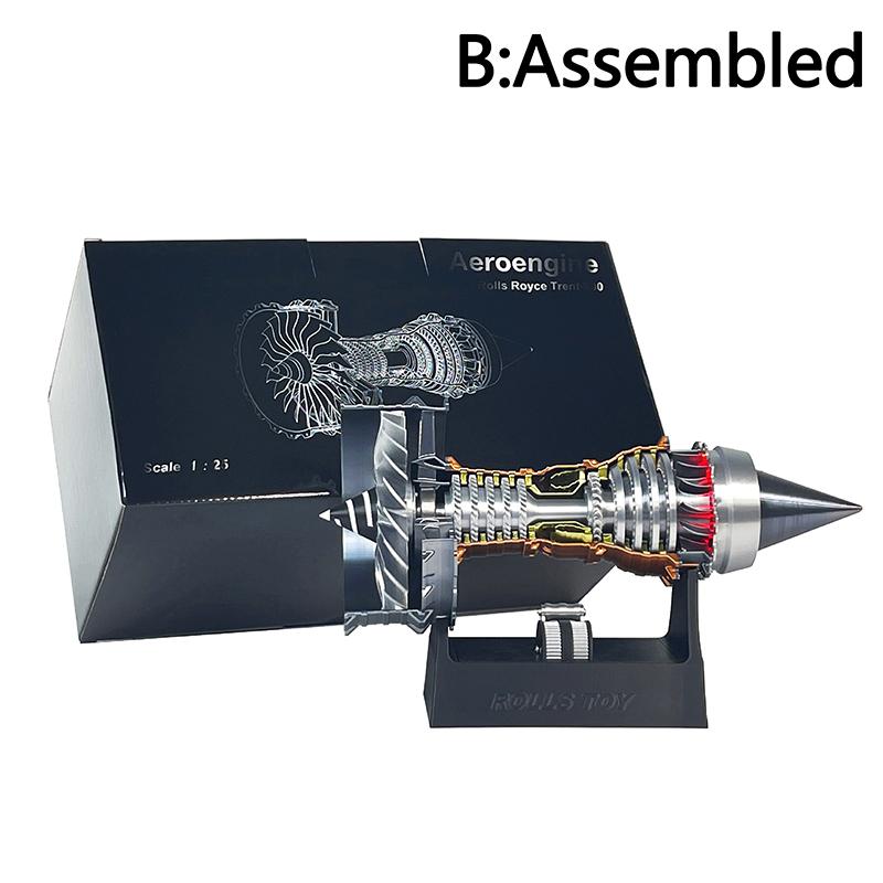 Tr900 Aircraft Turbofan Engine Electric Simulation Jet Turbojet Engine Assembly Diy Model Kit Toy Ornaments Gift