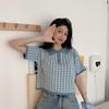 Women's 2022 Summer Korean Polo Collar Knit Short Sleeve Loose T-Shirt
