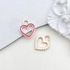 1pcs Rose Red Oil Drop Pendant Through The Alloy Earrings Diy Handmade Homemade Accessories Materials Multiple Styles