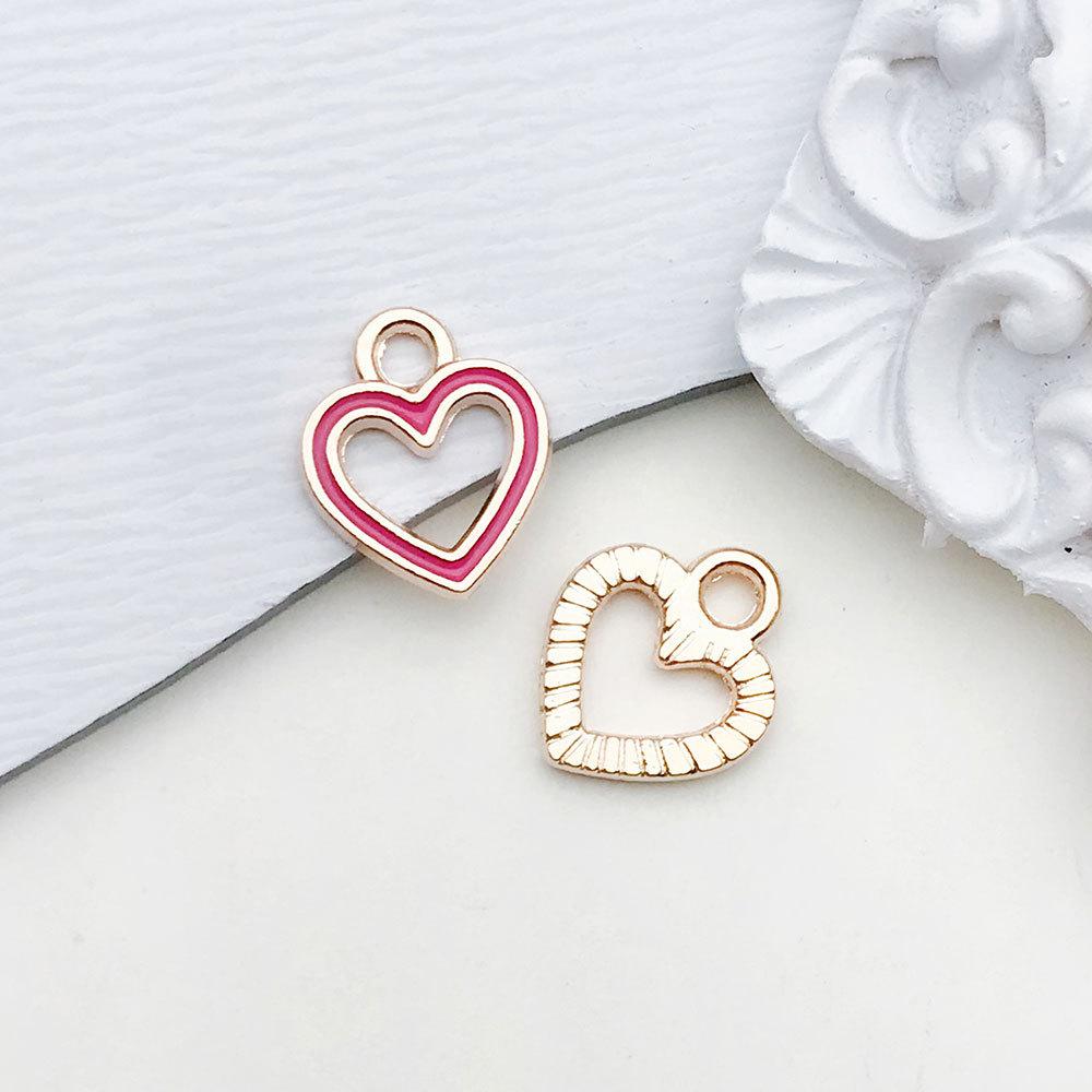 1pcs Rose Red Oil Drop Pendant Through The Alloy Earrings Diy Handmade Homemade Accessories Materials Multiple Styles