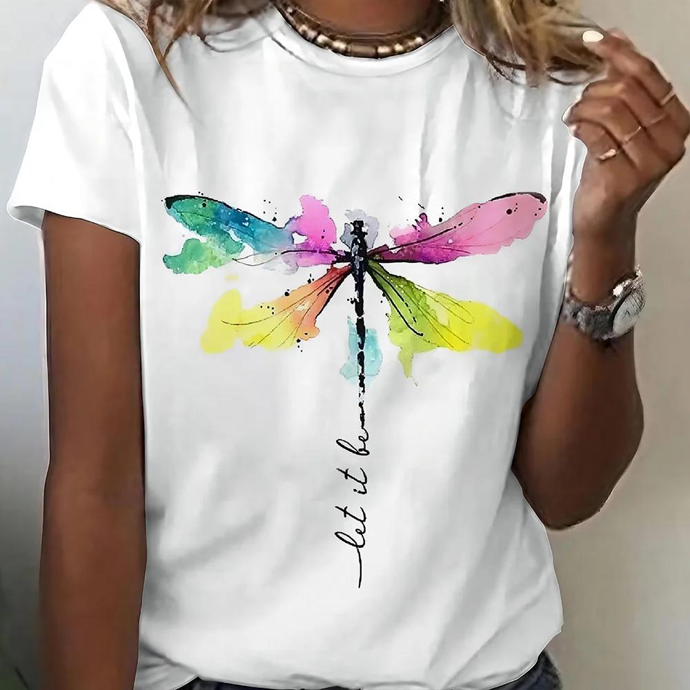 Vintage Tribal Floral 3D Print Women's Casual O-Neck Short Sleeves Street Y2k Harajuku Top