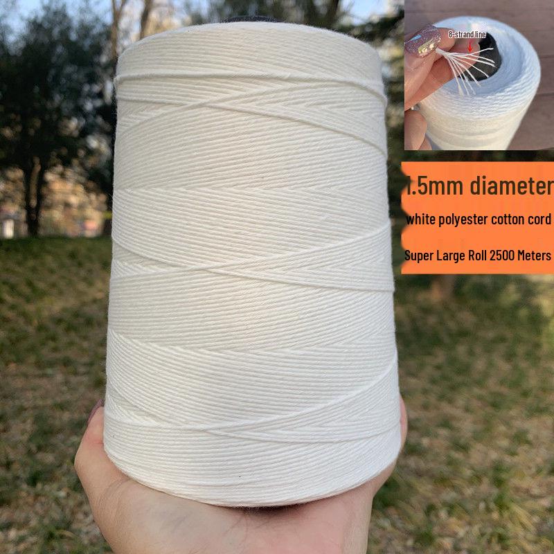 White Cotton Thread for Tying Zongzi, Sausages, Bacon, Cured Meat, and Fish