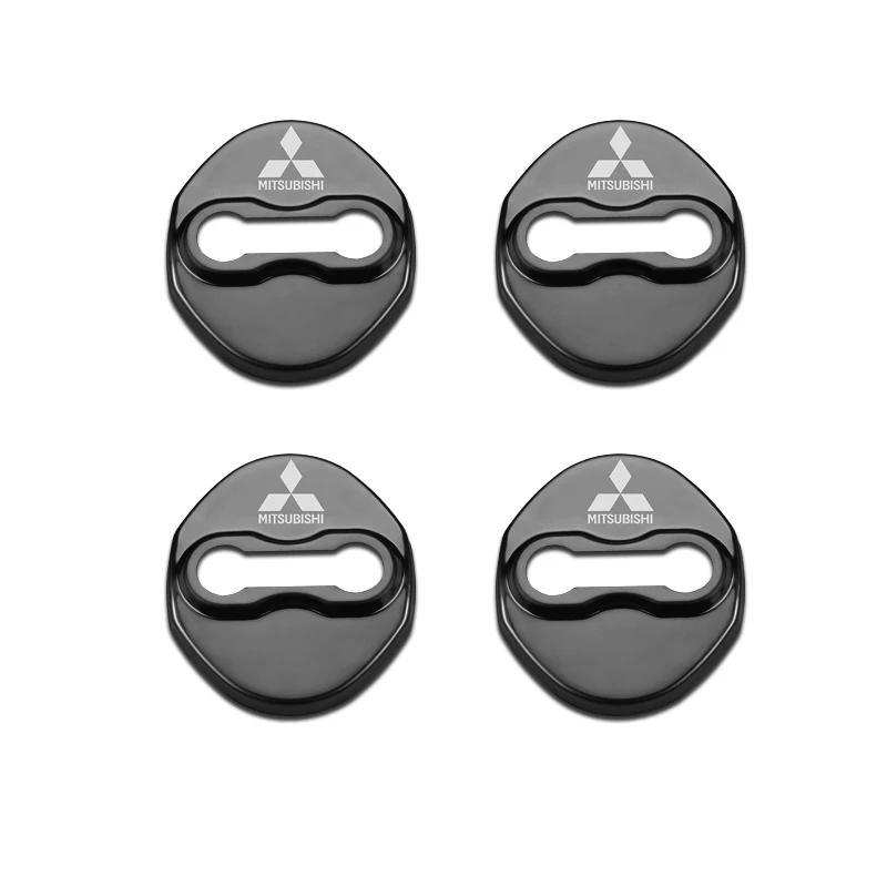 4PCS Car-Styling car door lock cover Auto Emblems Case For Mitsubishi Asx Lancer Outlander Pajero Ralliart