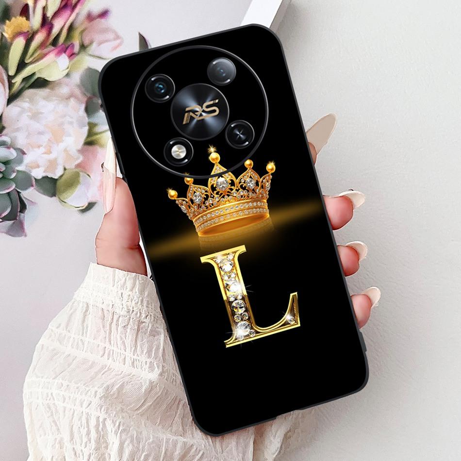 For ITEL RS4 2025 Fashion Crown Letter Phone Case For Itel RS4 S666LN Black Silicone Soft TPU Cases Bumpers