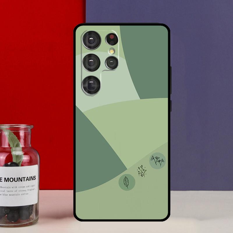 Aesthetic Sage Green Back Cover For Samsung Galaxy S20 FE S21 FE S22 S23 Ultra Note 20 10 S8 S9 S10 Plus Case