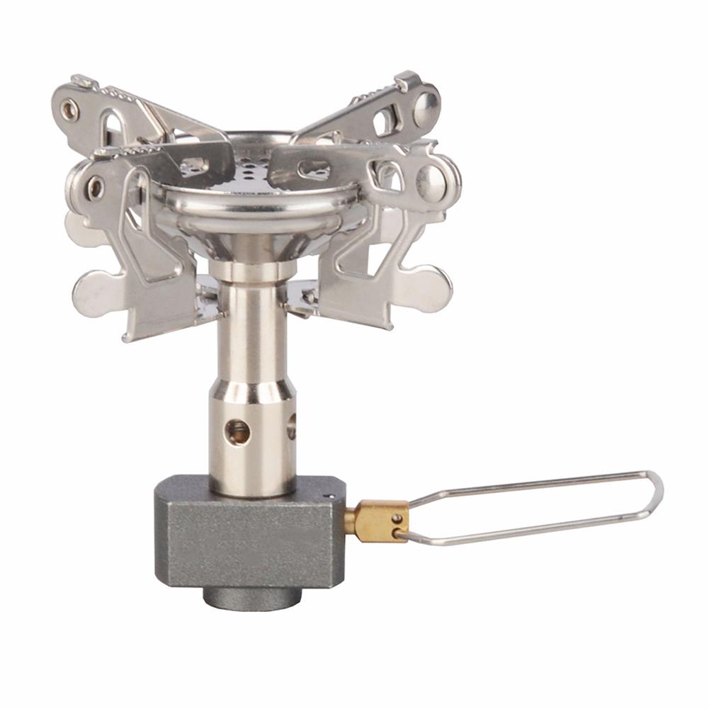 Camp Stove Ultralight Backpacking Stove Stainless Steel Collapsible Stove Burner Aluminum Alloy Ideal for Hiking Outdoor Cooking