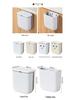 Folding Kitchen Trash Can - Cabinet Door Hanging & Wall-Mounted with Sliding Lid for Household Waste Storage and Hygiene