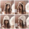 Keep Warm Plush Beanie Hat Windproof Ear Protection Hat Soft Cat Ear Pullover Hat  Girls