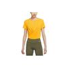 Dri Fit T-Shirts Damen Gelb Rundhals Moderate Gerade Passform DD4922-752