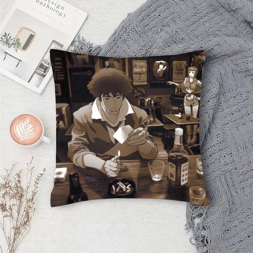Animation C-Cowboy B-Bebop Spike Pillow Case Fashion Square Pillowcase Bedroom Sofa Room Ins Decoration Leisure