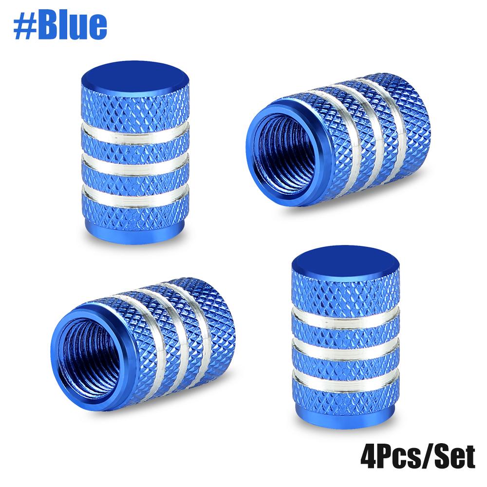 4Pcs/Set Tire Stem Valve Caps Aluminium Car Dustproof Caps Tire Wheel Stem Air Valve Caps  Tapones Para Llantas Accesorios Para