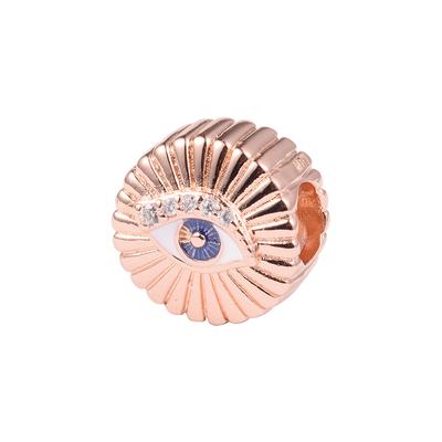 Regalo de San Valentín 2022 Plata de Ley 925 Amuleto Brillante Ojo que Todo lo Ve Compatible con Pulseras Europeas Cuentas DIY para Fabricación de Joyería