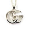 Great Necklace Double G Pendant Necklace 21.7"" Silver 925 Mens 814914 Used