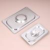 [ZYAS]Stainless Steel 1/9 1/6 1/4 1/3 1/2 1/1 Food Pan Lid Steam Table Pan Covers Notched Lids With Handle Lock Heat