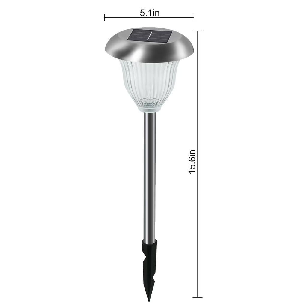 GWSOLAR Stainless Steel Garden Light Set (3-Piece Set), 10 Lumens, Warm White, Outdoor Waterproof Solar Light, Cute Mushroom-Like Design, Ground