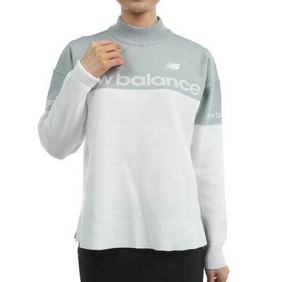 Golf Crew Neck Knit X White 2 (Stretchy/Logo Jacquard) / Women's / 012-4270502 022_Gray [L]