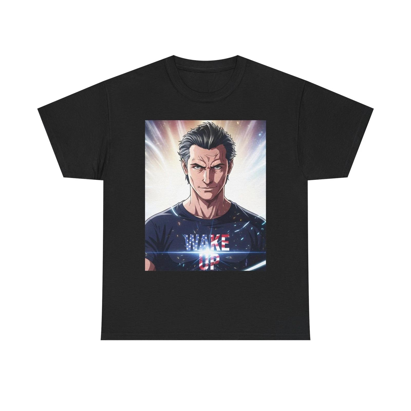 GAVIN Newsom Wake Up America California Bear GCN cotton short sleeve Tee T-Shirt 4XL