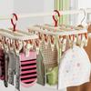 Rotatable 360° Clothes Drying Racks, Strong Windproof Non-Slip Multi-Clip Design, Appropriate Spacing Durable PP Clips, for Balcony Clothes Socks