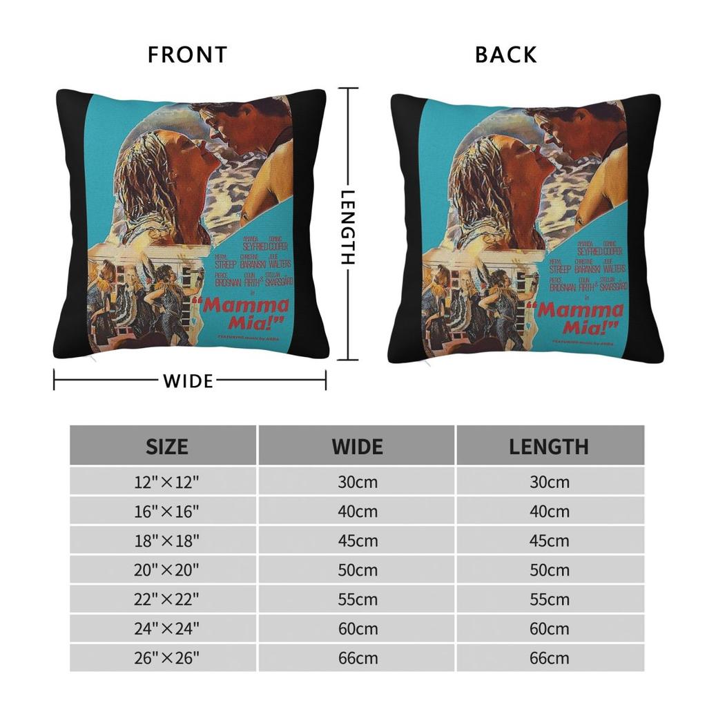 Mamma Mia Romance Vintage Square Pillowcase Polyester Linen Velvet Creative Zip Decor Throw Pillow Case Car Cushion Cover
