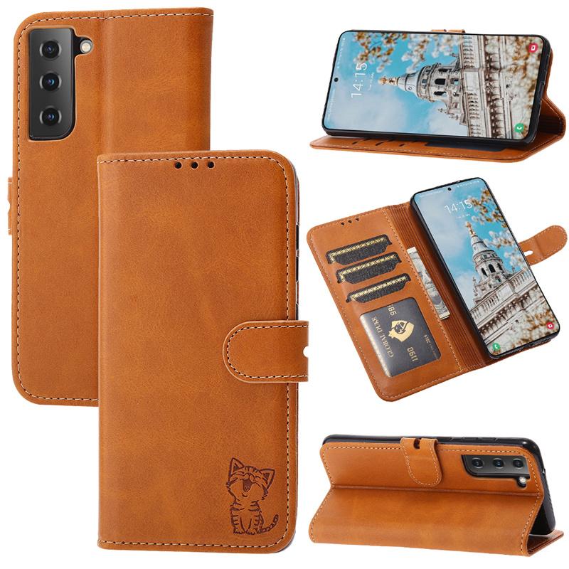 Cat Flip Leather Phone Case for Samsung Galaxy A54 A14 A23 A13 A53 A33 A73 A52 A72 A12 A32 A22 A82 A42 Card Wallet Cover