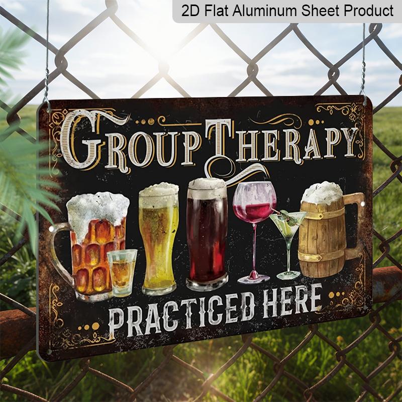 2D Flat 1pc Put Decor Funny Group Relax Metal Sign, Vintage Man Cave Bar Decor, 12x8 Inches, Aluminium Sign Halloween Christmas Decorations