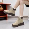 Snøstøvler for kvinner Tykk såle og varmholdende Vinter Nye Dobbeltsidig skinn Korte støvler pluss Fløyel Tykke bomullssko Kvinner