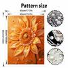 Handmade Framed Pearl Bead Painting Kit Golden Sunflower Pattern 3D Shiny Canvas Art Ready to Display Home Decor Modern Wall Art Gift Idea