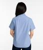 LL Bean Comfort Stretch Oxford Short Japan Light Cobalt 1000277388 Women's Shirt, Sleeve, Fit, Medium, Blue,