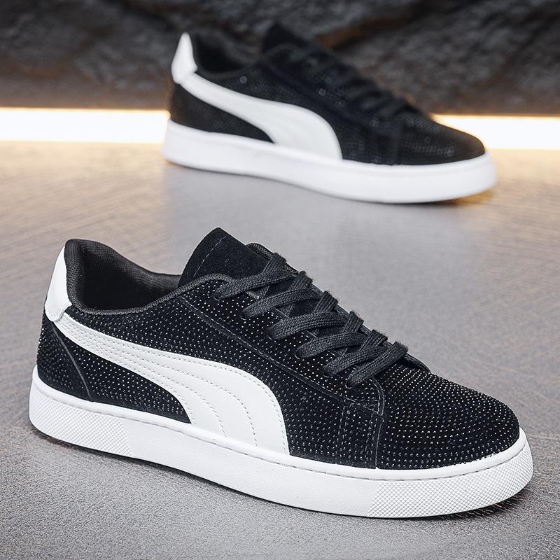 

Мужские повседневные туфли на красной подошве, обувь для скейтборда для духовного общества, модный тренд, обувь из натуральной микрофибры, маленькие белые туфли, ночной клуб 44