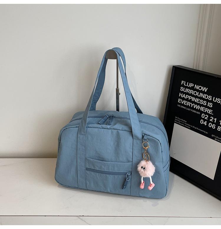 School bag niche light travel bag large capacity leisure Korean fitness bag solid color versatile backpack simple commuter tote bag