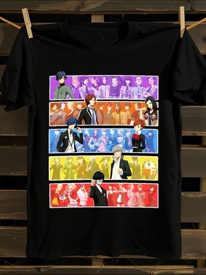 Persona Series Anime Graphic T-Shirt Mens Tshirt Womens Tshirts with Letters Print Short Sleeves T-Shirt Casual Street Tee Shirt Top