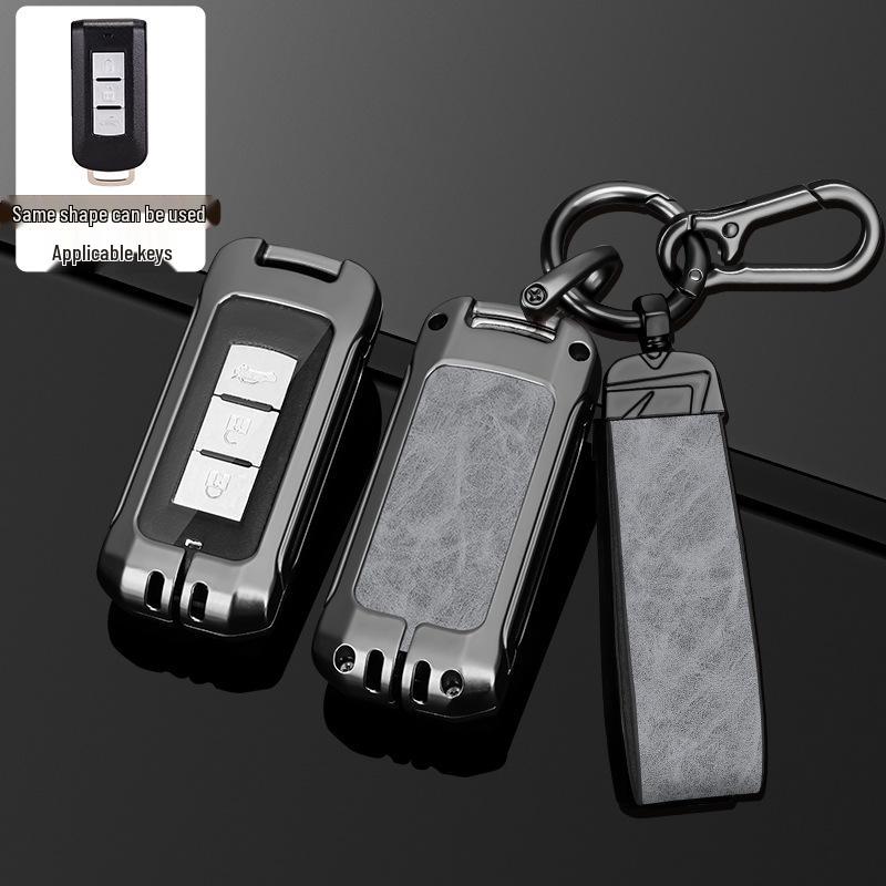 Mitsubishi Outlander 2021 Metallschlüsselhülle mit Schnalle - Vollschützende Schale