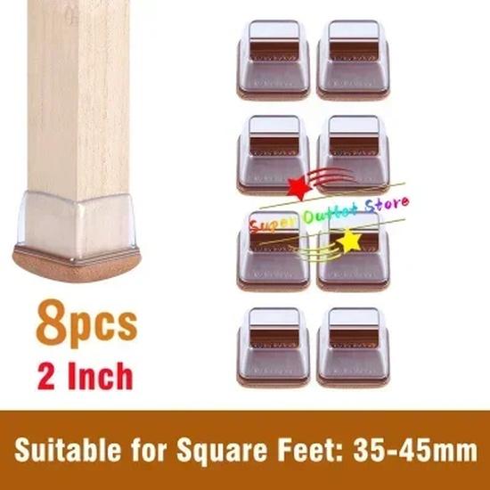 Table Chair Leg Protector Covers Thick Rubber Furniture Pads Floor Protectors Household No Scratches Reduce Noice Feet Caps Tool