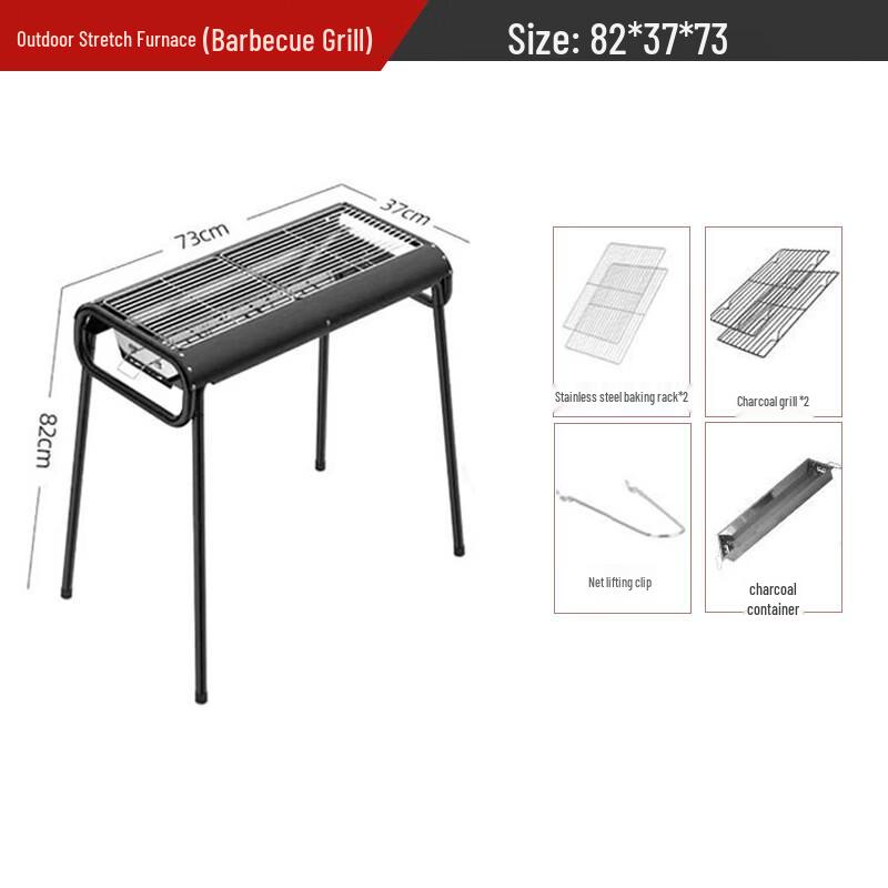 

Portable Stainless Steel Charcoal BBQ Grill