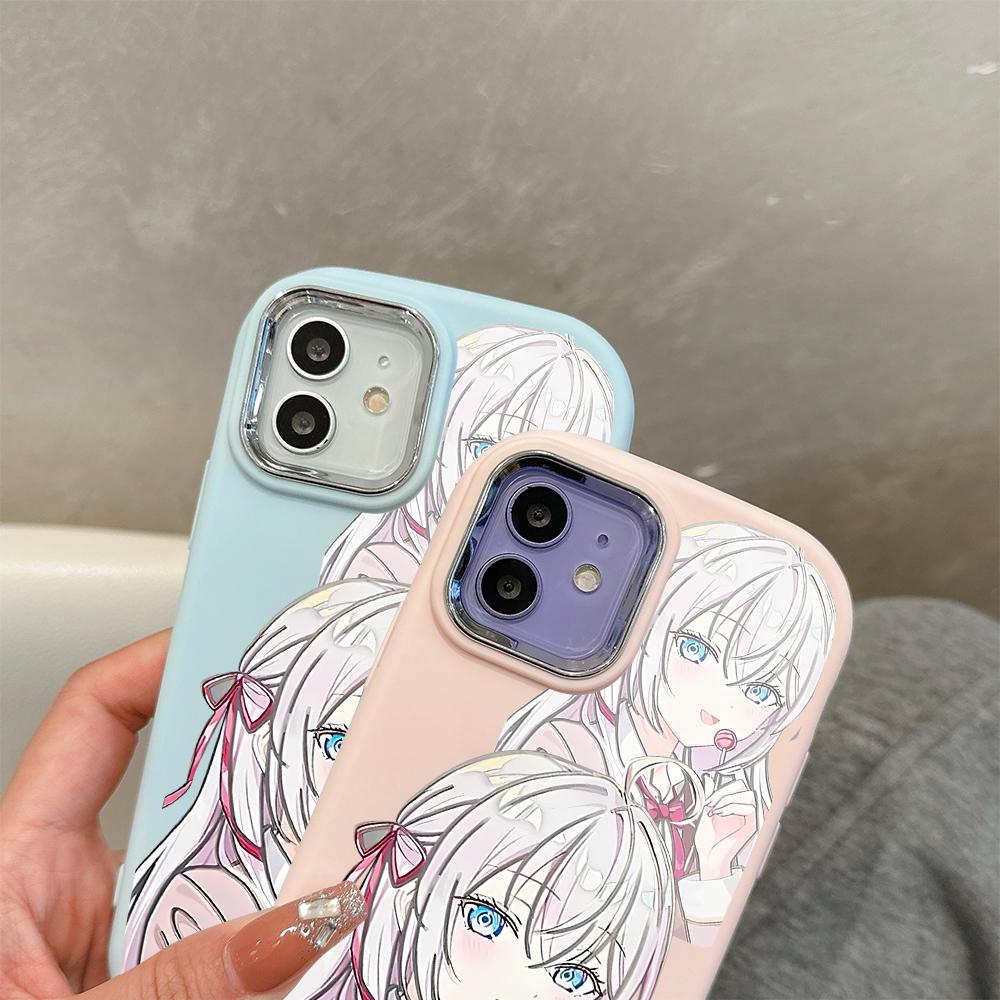 Solid Color Silver Edge Lens Fatty Casing Soft TPU Liquid Silicone Cover Shockproof Phone Case for Huawei Honor iPhone Infinix Tecno Vivo