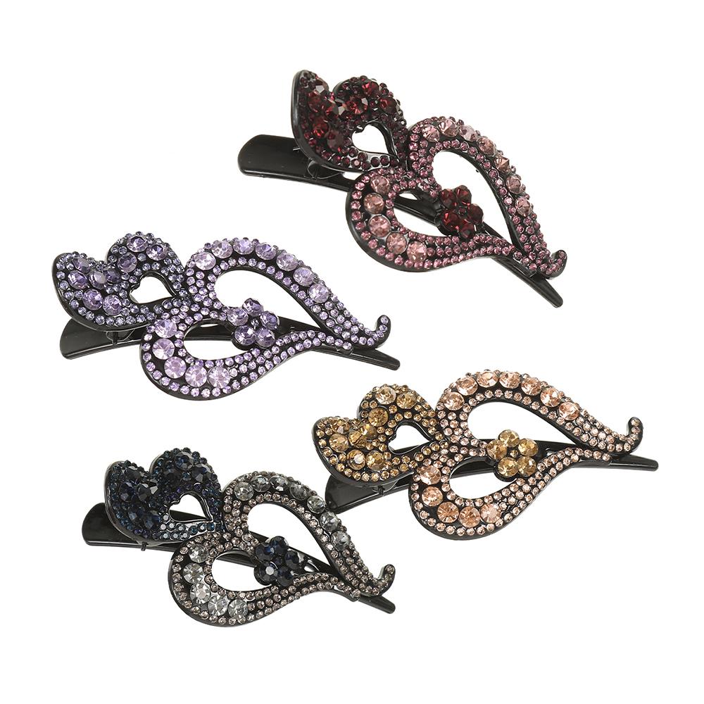 Full Rhinestone Heart-shaped Duckbill Clip Hair Clip Hair Claws Women Ponytail Fashion Hairpins  For Girls Hair Accessories Gift