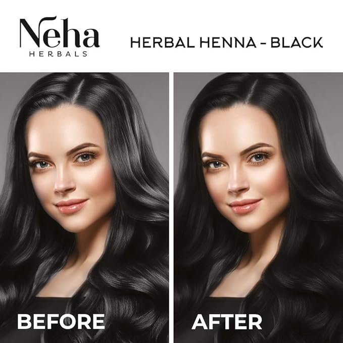 Neha Herbals Henna Colour - Black (Pack of 10)