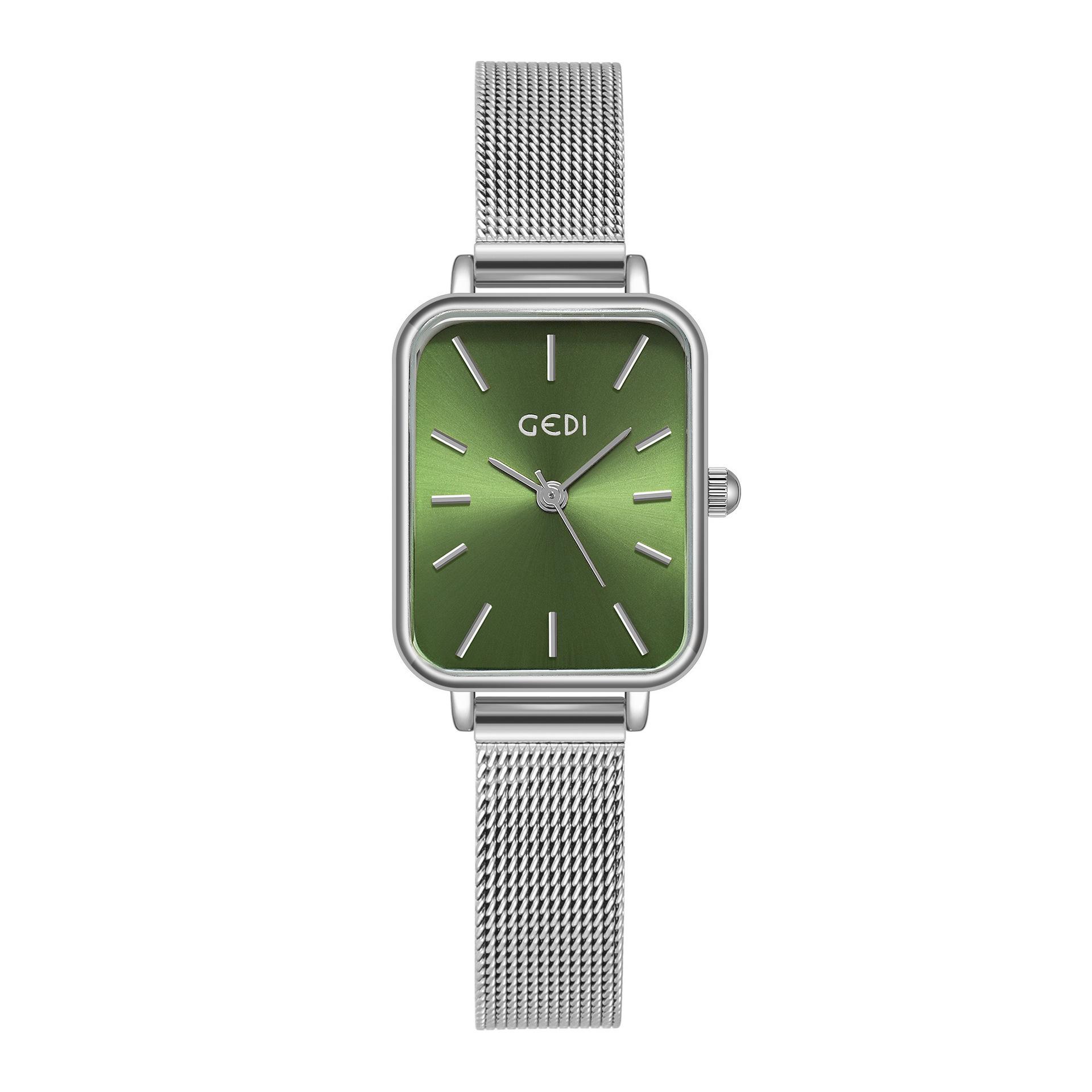 

Small Square Plate Simple Temperament Ultra-Thin Quartz Stainless Steel Waterproof Mesh Belt Women S Student Watch