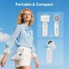 Portable Turbo Fan 3 In 1 High Speed Handheld Fan With Stepless Speed 1 100 Adjustable Rechargeable 90 Foldable Digital Display