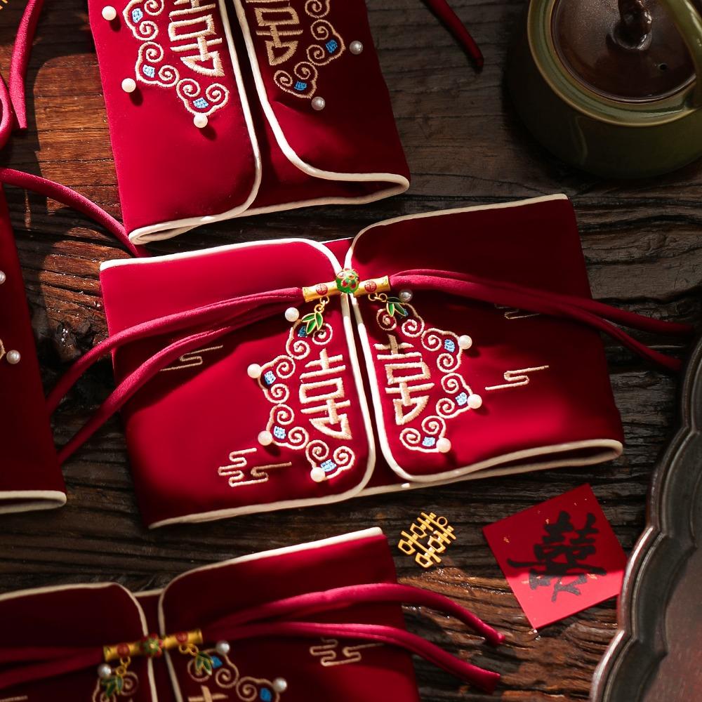 Embroidery Design Money Packet Handmade Best Wishes Envelope Wedding Envelope  Chinese New Year