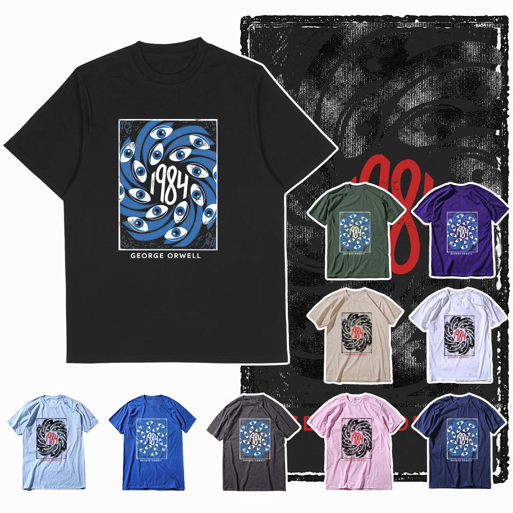 Coolmind X0022 100% Cotton 1984 Rebellion Graphic Men T Shirt Big Size Exclusive Graphic Men Tshirt for Men Tee