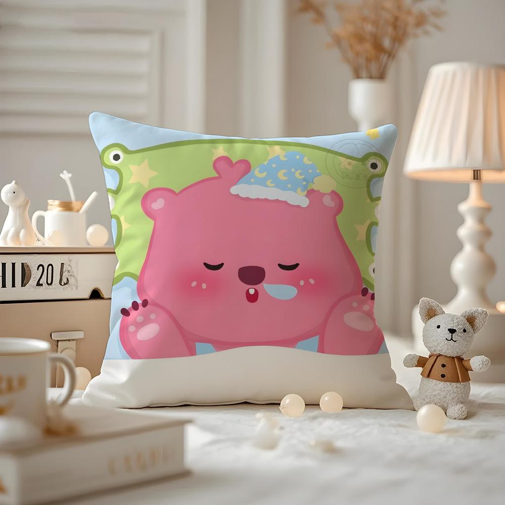 Custom Zanmang L-Loopy Throw Cushion Cover Anti-dustmite Pillowcase Invisible Zipper Silky Short Plush Sofa Cushion Cover