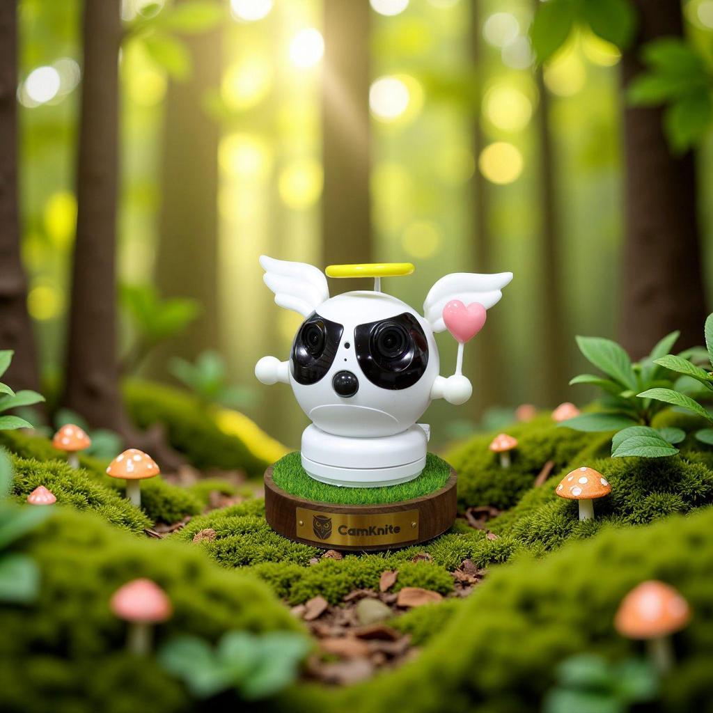 Dual Lens Indoor Baby Monitor with Remote Alarm and Wide Angle Camera